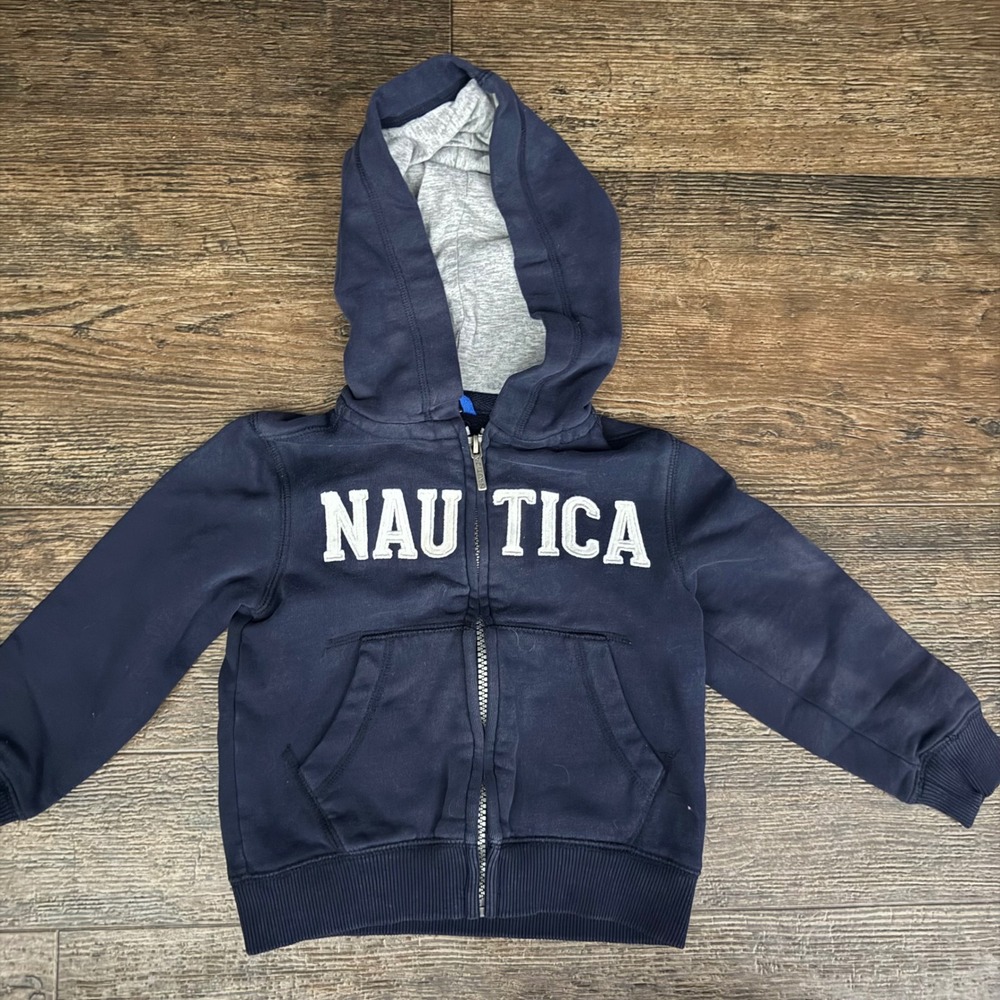 Nautica Navy Blue‎ Full Zip Hoodie Sweatshirt Boys